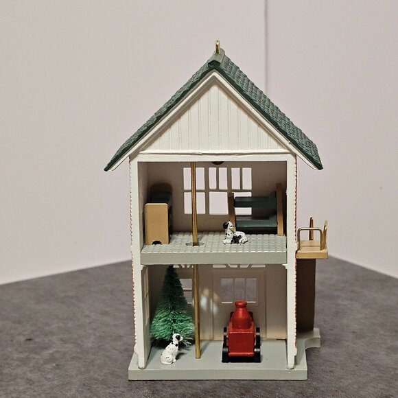 1991 Hallmark Ornament Fire Station #8 Nostalgic Houses And Shops Series NO BOX - Picture 5 of 14